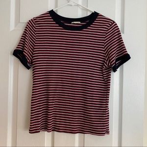 Ribbed striped top